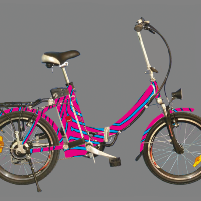 e-Bike flitzerli f3 PINK TÜRKISBLAU ZEBRA