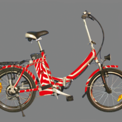 Das klappbare flitzerli eBike f3 RED ZEBRA DESIGN